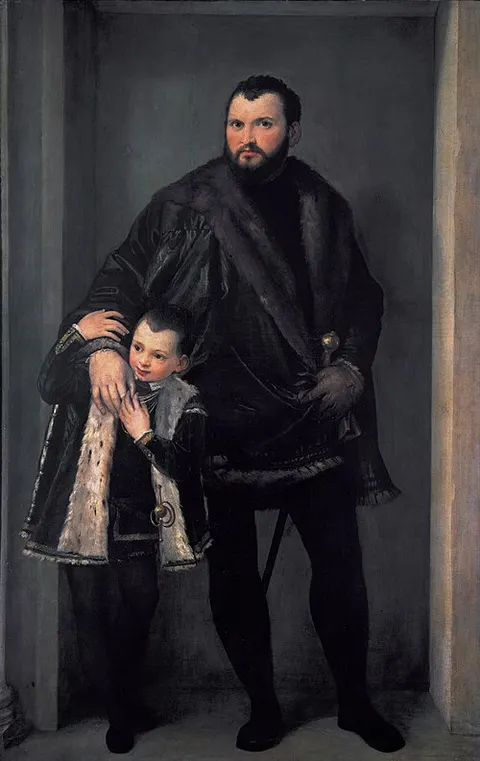 Retrato de Iseppo da Porto con su hijo Adriano