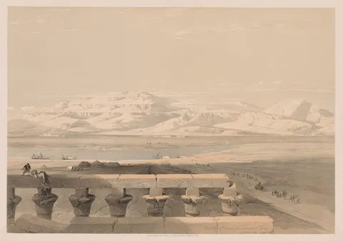 Egypt and Nubia:  Volume I - No. 30, Lybian Chain of Mountains from the Temple of Luxor