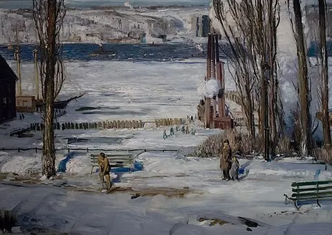 A Morning Snow--Hudson River