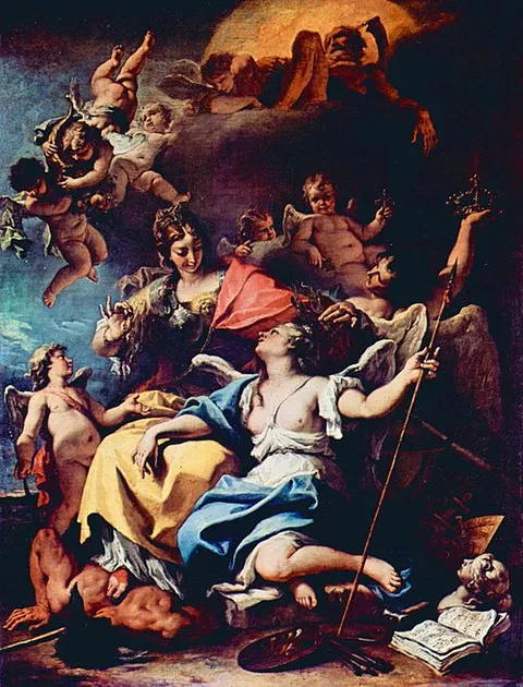 Allegory of France as Minerva Trampling Ignorance and Crowning Virtue