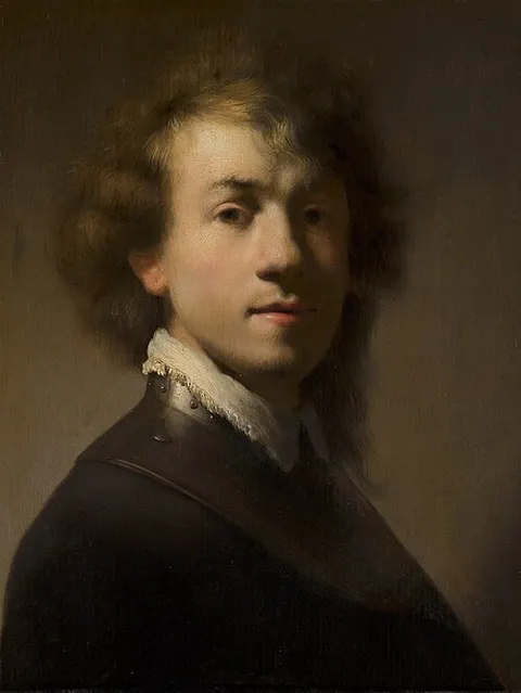 Autorretrato de Rembrandt con gorguera