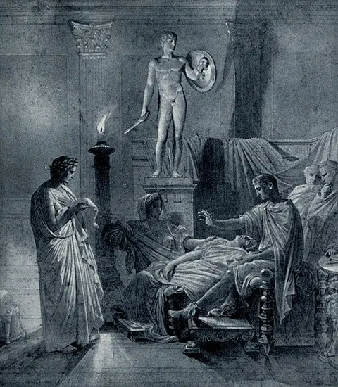 Virgilio leyendo la Eneida a Augusto, Livia y Octavia