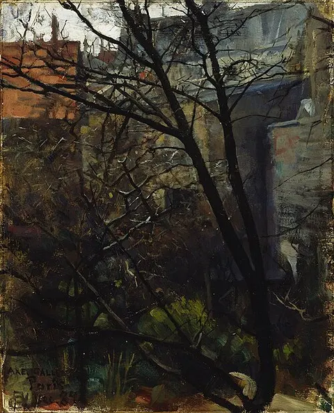 Parisian backyard