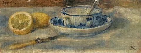 Lemon and blue cup - Fragment