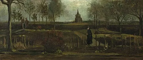 Jardín rectoral en Nuenen en primavera