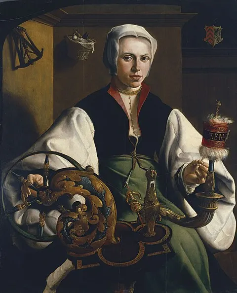 Retrato de una dama hilando