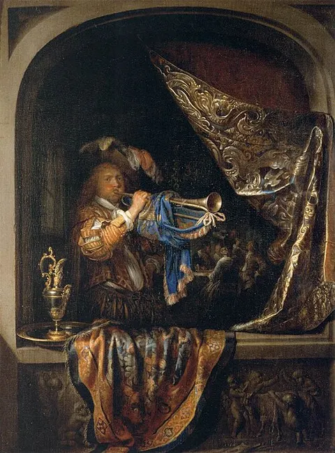 The Trumpet Player in the Window