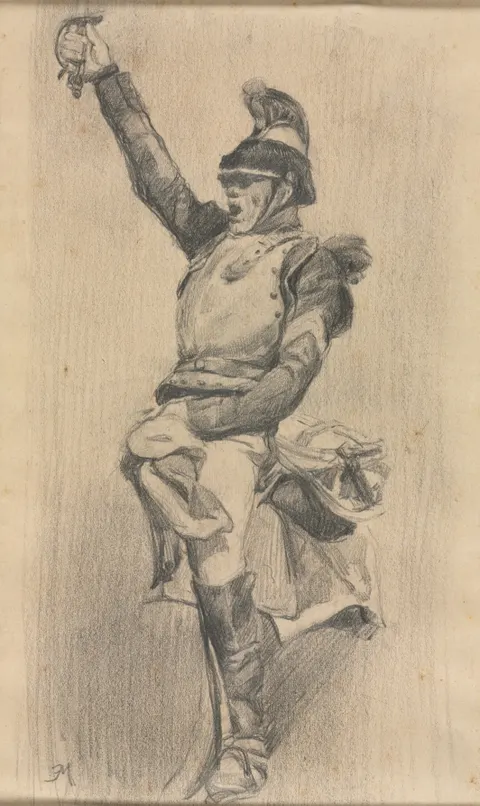 Soldier with Upraised Arm