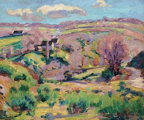 Landscape of the Creuse, in spring