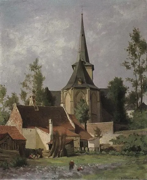 Iglesia vista de atrás