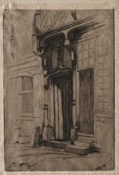 Doorway of an Ancient Convent in the Rue Mirabeau, Bourges
