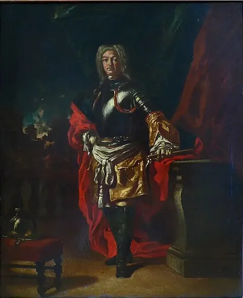 Portrait of Diego d'Aragona Pignatelli in the uniform of a cuirassier general