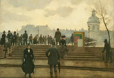 Seine embankment at the Pont des Arts in Paris