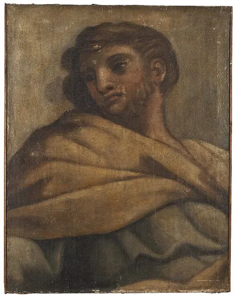 Detail of the vault of the Chapel of the Holy Sacrament in St Peter’s, Rome, cartoon