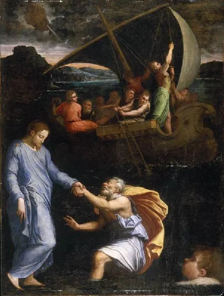 Saint Pierre marchant sur les eaux