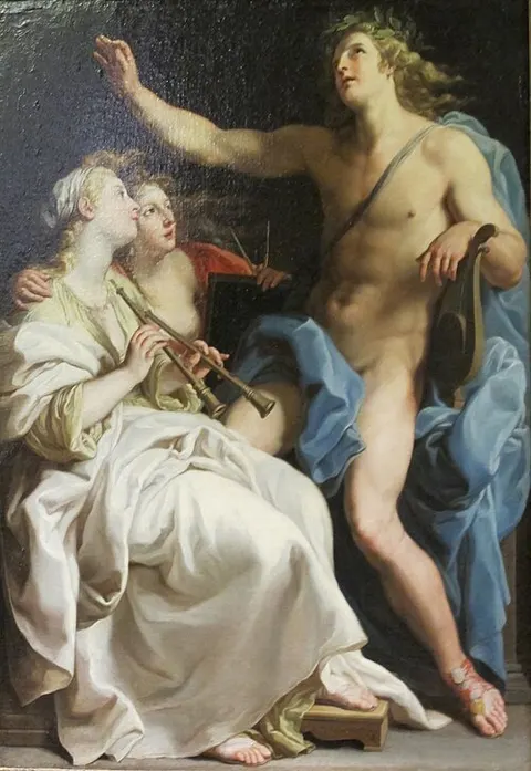 Apollon, Euterpe and Urania