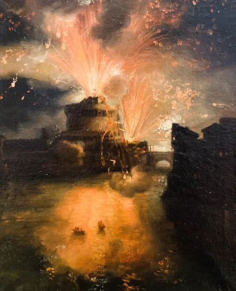 Fireworks at Castel Sant' Angelo in Rome