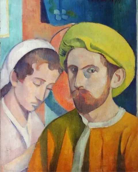 Portrait of the artist in a yellow turban