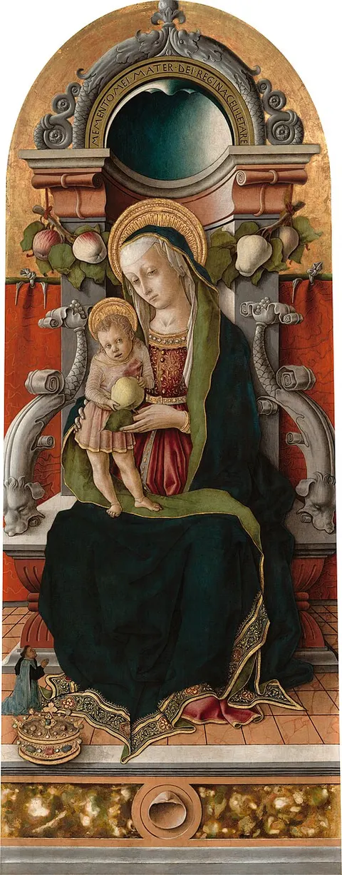 Madonna and Child Enthroned with Donor