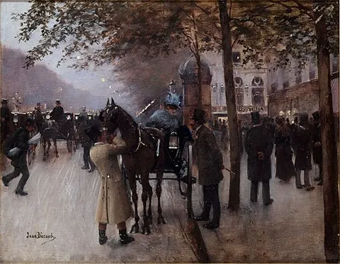 Boulevard des Capucines, Paris, in front of Café Napolitain