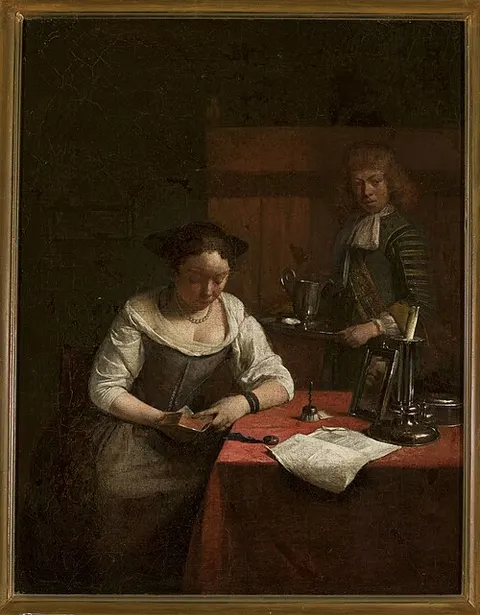 Woman reading a book