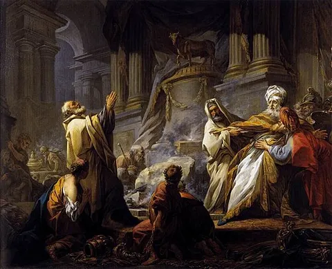 Jeroboam sacrificando a los ídolos