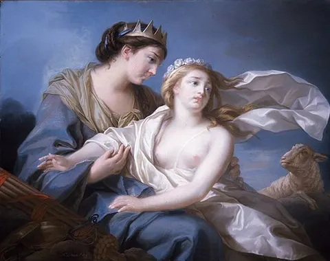 L'Innocence se réfugiant dans les bras de la Justice