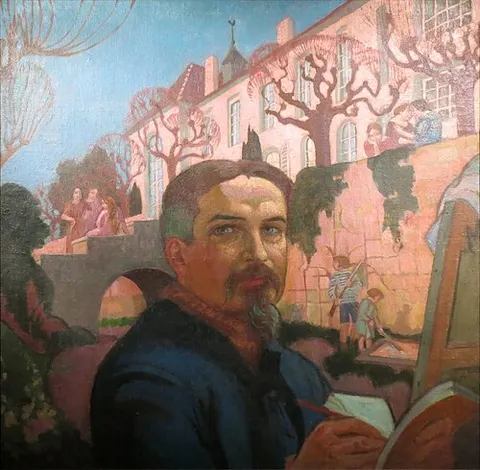 Autoportrait devant le Prieuré