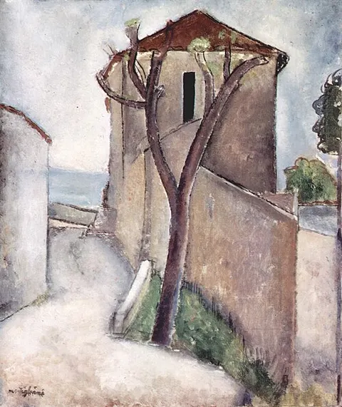 Árbol y casas