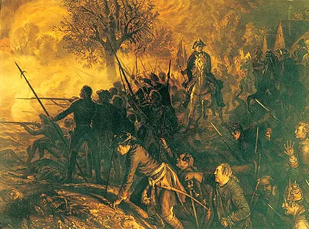 Fredrick II at the Battle of Hochkirch