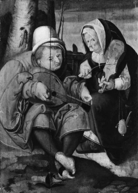 Musicians: An Old Man and an Old Woman