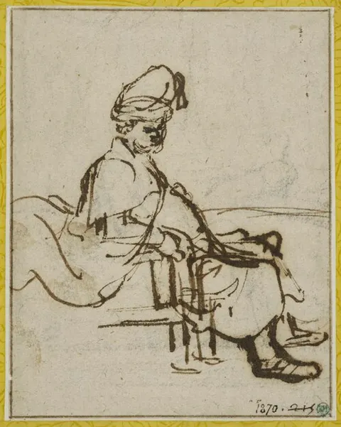 Seated Man, Seen in Profile