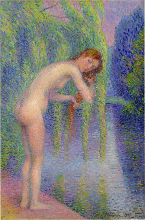 Nude Combing Her Hair