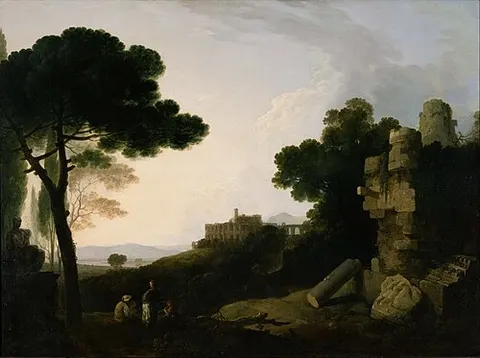 Landscape Capriccio with Tomb of the Horatii and Curiatii, and the Villa of Maecenas at Tivoli