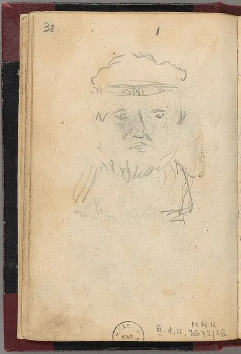 Portrait of a man in a rogatywka cap