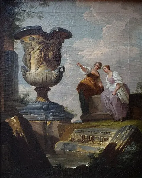 Antique Ruins with a Vase