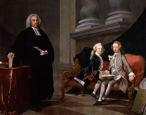 Francis Ayscough with the Prince of Wales (later King George III) and Edward Augustus, Duke of York and Albany (!)