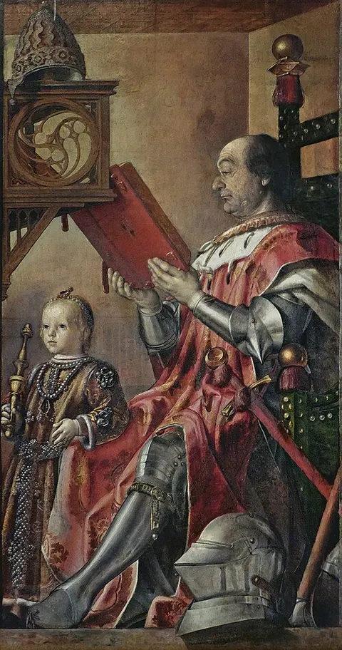Federico de Montefeltro y su hijo Guidobaldo