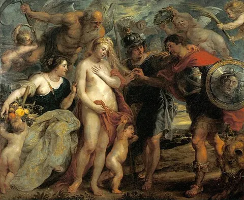 The victorious hero takes Occasio to conclude Peace