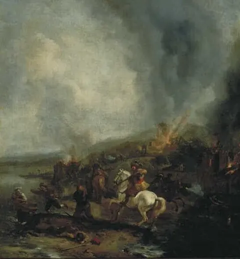 Soldiers Plundering a Village