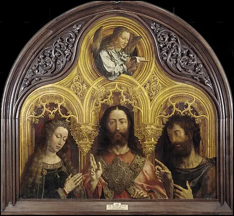 Cristo entre la Virgen María y San Juan Bautista
