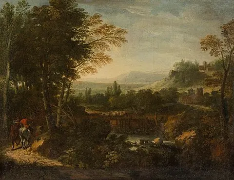 landscape with two riders