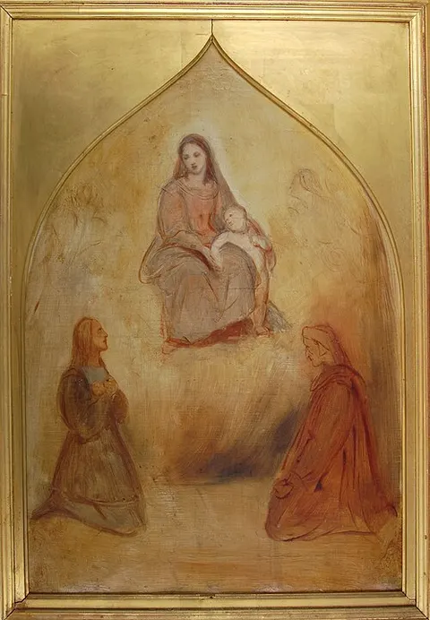 The Painter Raphael and the Poet Dante in Adoration Before the Blessed Virgin and Child