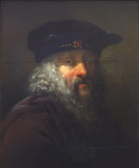 Head of an Old Man with Beret on Head