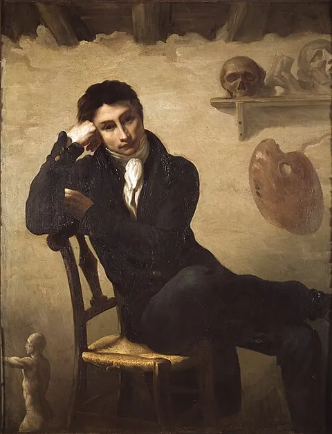 Portrait of an artist in his studio