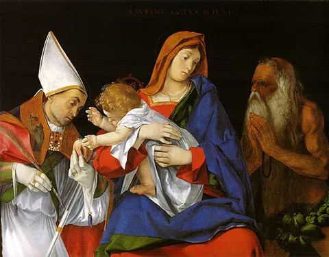 Madonna with Child between Sts. Flavian and Onuphrius