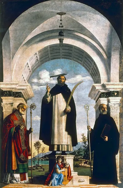 Saint Peter Martyr with Saints Nicholas and Benedict