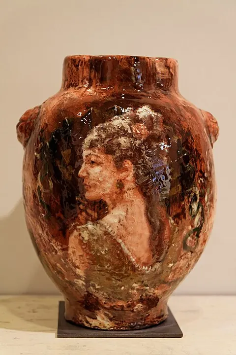 vase en terre cuite émaillée
