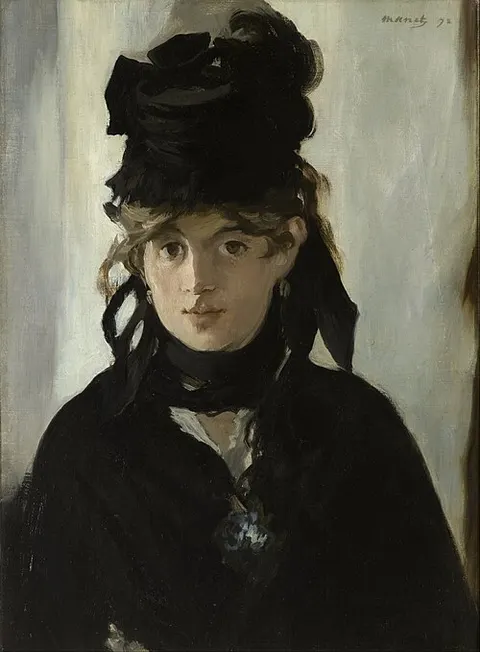 Berthe Morisot con un ramo de violetas