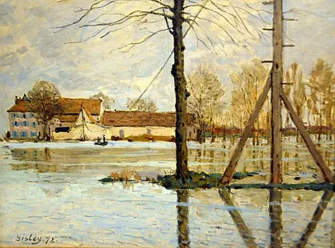 The Ferry of the Ile de la Loge Flood